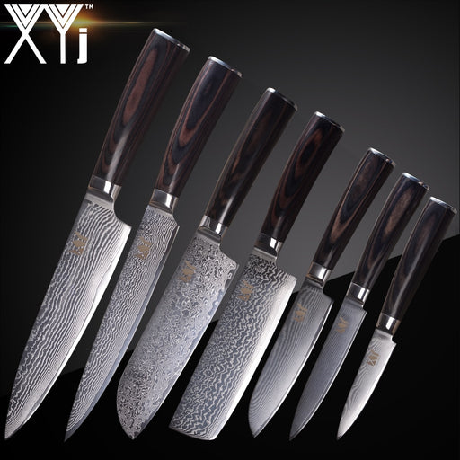 XYj Damascus Steel Knife