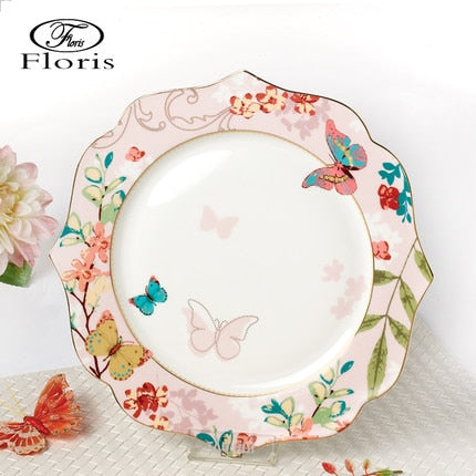 Butterfly Ceramic Dinner Plate